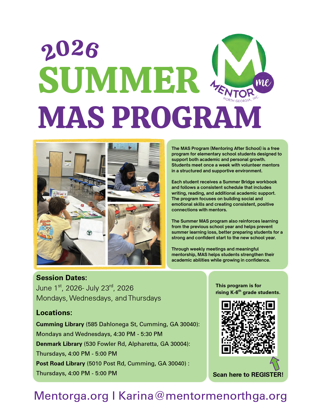 MAS Student Summer Flyer 2026
